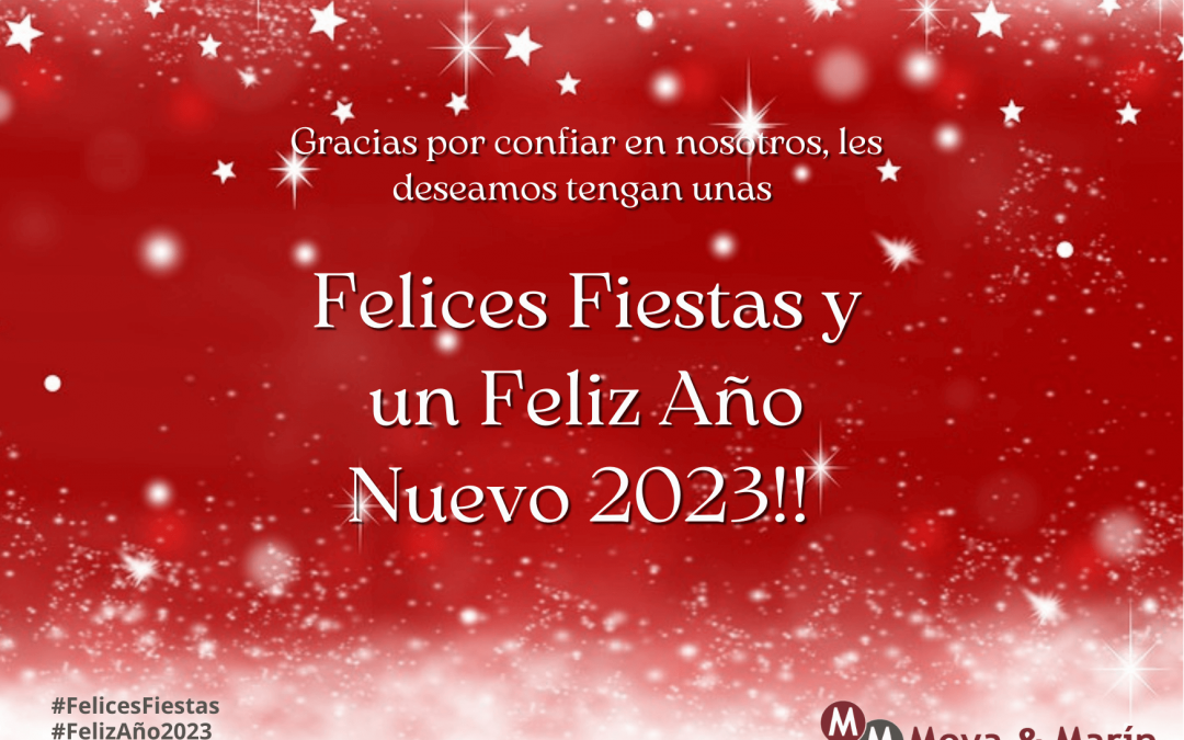 Les deseamos unas Felices Fiestas y un Feliz Año
